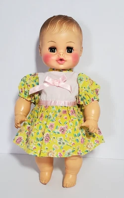 Muñeca bebé Horsman Drink and Wet vintage años 70 12 pulgadas cabello moldeado ojos para dormir Foto 1 de 4