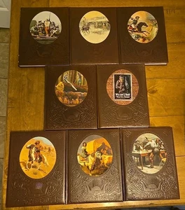 LOT of 8 Time Life Books "The Old West" Vintage 1970s Faux Leather Bound - Picture 1 of 14