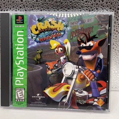 Crash Bandicoot Warped PS1 CIB Black Label Sony PlayStation 1 1998 Complete - Image 1 of 4