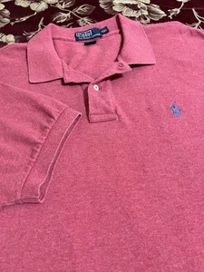 Polo Ralph Lauren Para Hombres Calce Clásico Rosa/Rojo Polo Manga Corta Talla XXL - Imagen 1 de 11