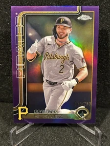 2025 Topps Chrome Spencer Horwitz Purple Refractor /250 Pirates - Picture 1 of 2