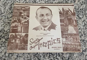 VNTG 40S BEVERLY HILLS TROPICS TIKI HARRY SUGARMAN SUGIE SOUVENIR PHOTO FOLDER - Picture 1 of 3