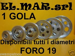 Puleggia Foro 19 mm 1 gola Sez. A TUTTI I DIAMETRI Motore elettrico compressore - Foto 1 di 1