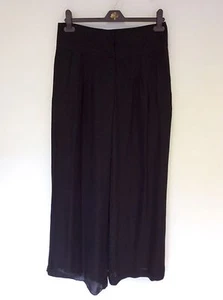 HOSS BLACK SILK WIDE LEG SPECIAL OCCASION TROUSERS SIZE 40 UK 12 - Bild 1 von 5