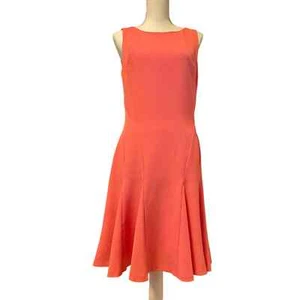 Vestido sin mangas Lauren by Ralph Lauren rosa entallado y acampanado talla 10 - Imagen 1 de 4