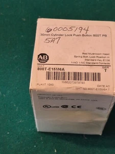 ALLEN BRADLEY 800T-E15M6A ROTER PILZ GLEICHSCHLIESSEND SCHIEBE-ZUG-GERÄT - Bild 1 von 4