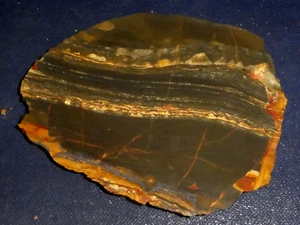 Mara Mamba Tiger Eye slab-4 3/8  " x 3 1/2" -rough for cabbing or display - Imagen 1 de 3
