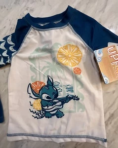 NWT Disney Store Stitch Rash Guard Swim Sun Shirt w/ SPF 50 Girl’s 4T Boys - Picture 1 of 5