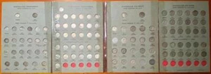 1910-1964 AUSTRALIAN 3 PENCE - 6 PENCE SET in DANSCO PUSH IN ALBUM..GREAT PRICE. - Picture 1 of 13