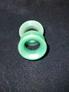 22mm -7/8" Ear Plugs Jewelry 1 Pair Jade Stone - Picture 1 of 2