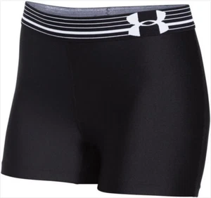 NEW! UNDER ARMOUR [M] Women’s 3″ SHORTY Compression Yoga Shorts-Black 1270720 - Picture 1 of 3