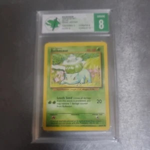 Bulbasaur | Base Set | 44/102 | 1999 | Grade 8 Near Mint | WOTC | Vintage - Picture 1 of 2