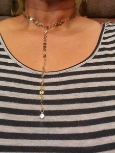 Fashion Women Jewelry Long Pendant Chain Choker High Statement Bib Necklace Gift - Picture 1 of 4