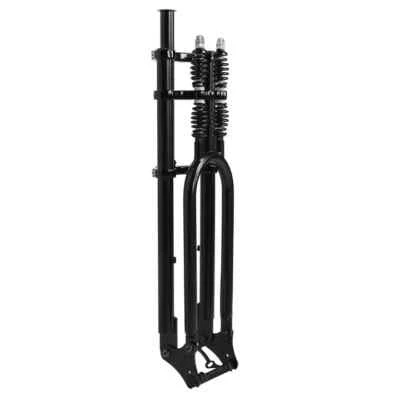 Adjustable Dual Spring 1" Bike Fork With Disc Mount 29"x3.0 - 4.0 DIY Fork Black - Image 1 of 4