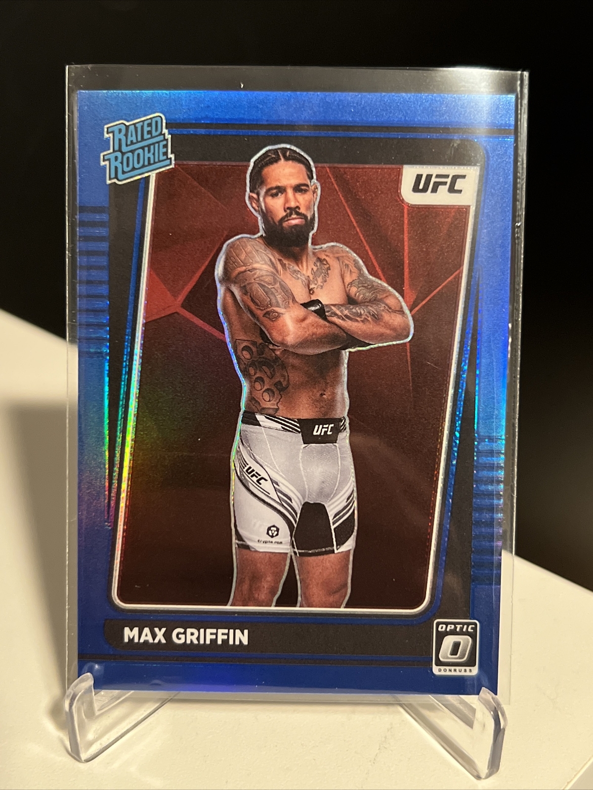 2022 Donruss Optic UFC #119 - MAX GRIFFIN - Rated ROOKIE BLUE /99! MINT!