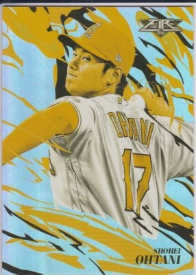 SHOHEI OHTANI Topps Fire FLAME THROWERS $$ RARE GOLD MINTED Baseball Card ANGELS - Image 1 of 2