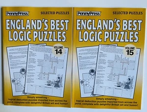 Lot of 2 ENGLAND'S BEST LOGIC PROBLEMS Dell Penny Press British Variety 14 15 - Picture 1 of 5