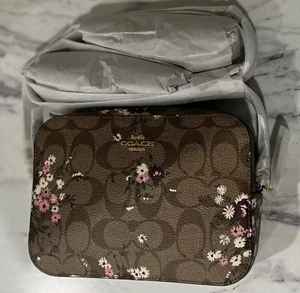 NEU MIT ETIKETT COACH MINI KAMERA Umhängetasche immergrün BLUMENDRUCK in KHAKI Sig Canvas - Bild 1 von 10
