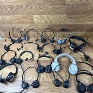 (Lot Of 19) Plantronics Items Headsets Wireless Mixed Models Untested - Picture 1 of 10