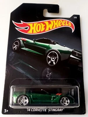 2018 风火轮 '14 Corvette Stingray HW 黑色卡 #1/6 沃尔玛轻微折痕 — 第 1/4 张图片