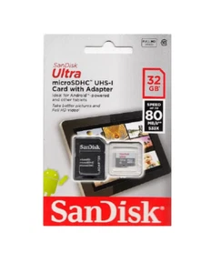 SanDisk Ultra micro SDHC UHS-I 32 GB Memory Card 80 MB/s, SDSQUNR-032G-GN6TA - Bild 1 von 2