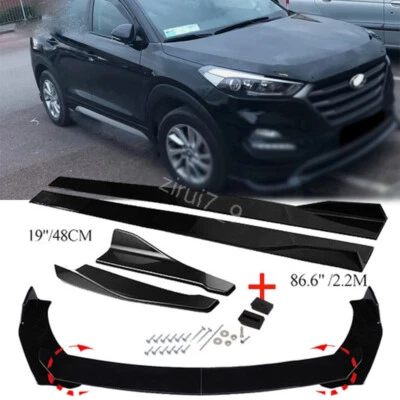 For Hyundai Tucson Front Bumper Lip Splitter Side Skirts Rear Lip Gloss Black - Изображение 1 из 4