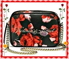 $48 2019 VICTORIAS SECRET Red Rose Black Gold Chain Crossbosy PURSE HOLIDAY BAG