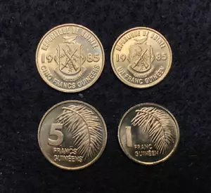 Guinea 2 Münzen Set 1,5 Francs UNC Weltmünzen - Bild 1 von 1