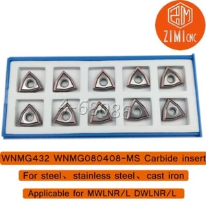 WNMG 432-MS WNMG080408 MS inserto de carburo indexable materiales generales para MWLNR/L - Imagen 1 de 6