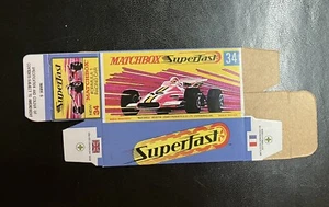 Matchbox Lesney Superfast #34 Formula 1 Racing Car '71-'74 Type G Repro Box - Picture 1 of 2