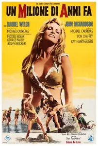 One Million Years B.C. 1966 - Italian - Raquel Welch - Classic Movie Poster - Picture 1 of 6