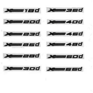 Gloss Black Emblems for XDrive 18d 20d 23d 25d 28d 30d 35d 40d 45d 48d 50d 55d - Picture 1 of 8