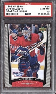 Jeff Hackett 1999 Upper Deck Hasbro Starting Lineup # JH PSA 10