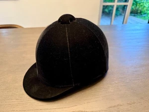 Reithelm Reitkappe EQUIPAR Gr. 57 schwarz Samt wie NEU! - Bild 1 von 4