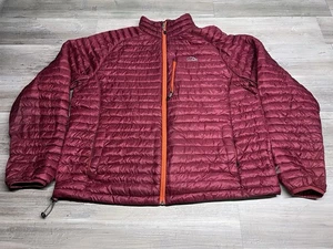 LL Bean Goose Down Puffer Jacket Gr. XXL Maroon Red 850 Fill Stowaway Zip Downtek - Bild 1 von 13
