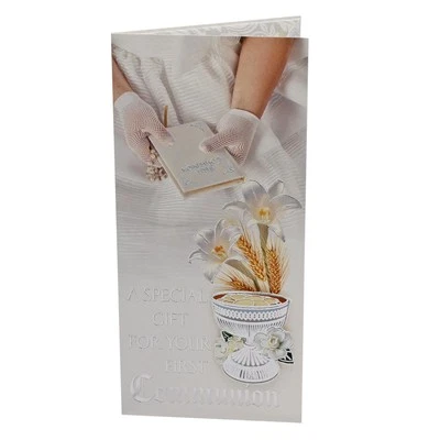 Carteira de dinheiro cartão presente Sagrada Comunhão - Menina C27754 - Imagem 1 de 3