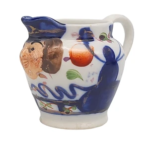 Antique c1890 Allertons Gaudy Welsh Miniature Toby Jug Hand Painted 5.5cm - Picture 1 of 8