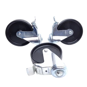 Lot of 3 Blickle LKRA-POA 125G-FI Swivel Casters, ø5in x 1-1/4in Wheel, Metal - Picture 1 of 5