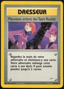 Carte Pokémon Mauvaises actions des Team Rocket 103/105 Neo Destiny Français - Imagen 1 de 2
