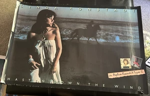 Linda Ronstadt 1976 HASTEN DOWN THE WIND 24x36 Promo Poster RAR - Bild 1 von 9