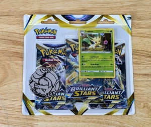 Pokemon Brilliant Stars Paquete de 3 Blister Promo Leafeon | TOTALMENTE NUEVO Y SELLADO - Imagen 1 de 5