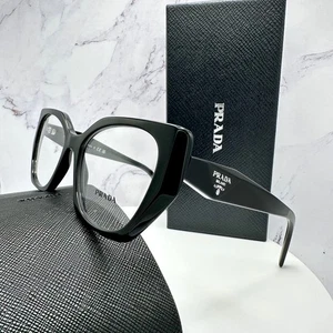 PRADA Brille PR 18WV 1AB1O1 Schwarz 52-17mm Gestell Symbole Logo Oversized Neu - Bild 1 von 14