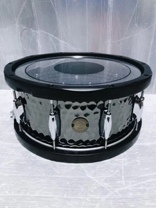 Gretsch S1-6514WH-BSH Snare Drum 6.5x14 Hammered Steel Wood Hoop Used - Picture 1 of 17