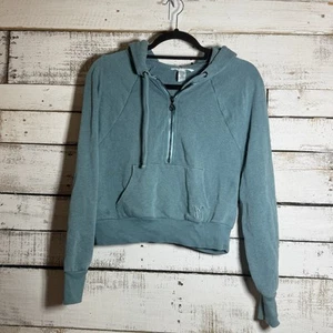 Victoria’s Secret On Point Sudadera con Capucha Turquesa Recortada Manga Larga Pullover XS - Imagen 1 de 5