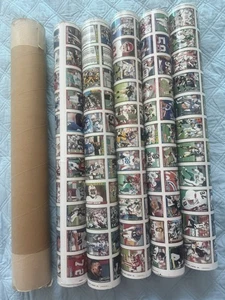 Fútbol Topps 1991 ~ 5 hojas sin cortar ~ tablero #2, #3, #5, #8, #10 ~ tubo de correo - Imagen 1 de 1