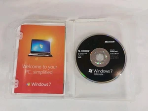 Microsoft Windows 7 Ultimate 32 bit OS - Used - Serial Key Included - Picture 1 of 3