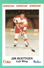 (1) JIM BUETTGEN 1985-86 AHL MONCTON GOLDEN FLAMES  NM+  (G2889)