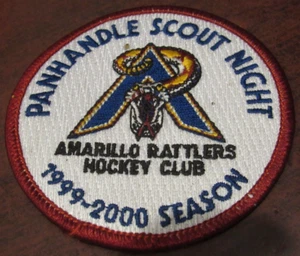 1999-2000 Amarillo Rattlers Hockey Club 3" Patch TX Texas Panhandle Scout Night - Picture 1 of 1