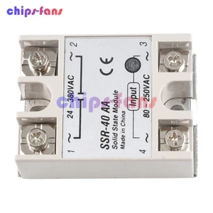 AC80-250V to AC24-380V 40A SSR-40AA Solid State Relay Module SSR 40AA USA - Picture 1 of 8