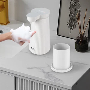 Dispensador de jabón blanco 500ML formación automática de espuma cocina dispensador de jabón LED LCD - Imagen 1 de 21